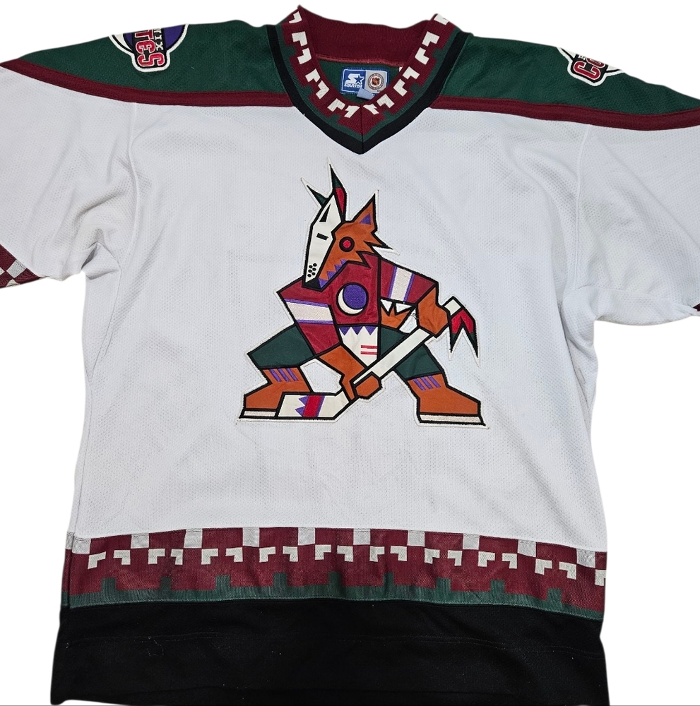 Vintage 1990s Starter Phoenix Coyotes Jeremy Roenick Kachina Jersey – Size L - Picture 2 of 10
